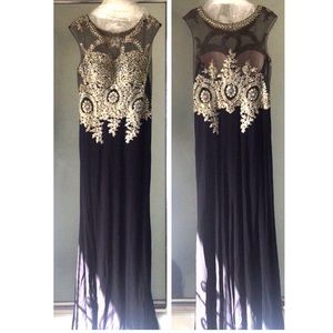 Black long prom dress